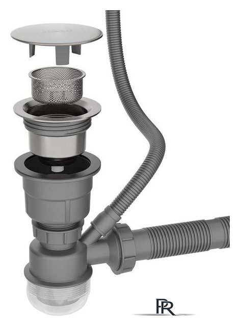 Кухонная мойка Roxen Uno 560210-54-GR сатин/текстурная (с ролл-матом и дозатором) - Изображение №15 — Интернет-магазин ПроЗаказ