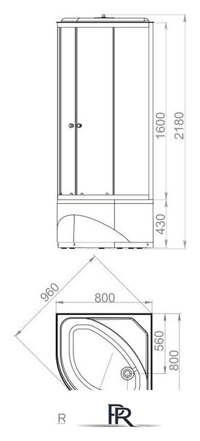 Душевая кабина Domani-Spa Delight Slim 88 High DS01DS88HWM00 - Изображение №6 — Интернет-магазин ПроЗаказ
