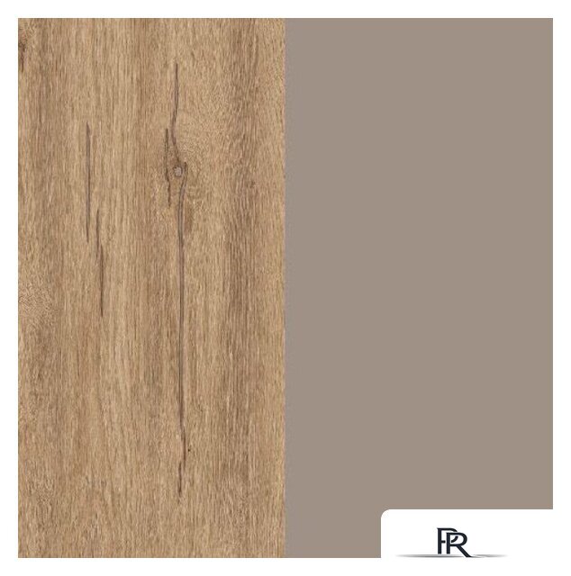 Шкаф-витрина Black Red White Domenica REG1D1W с подсветкой (глиняный серый/дуб сильвержек ореховый) - Изображение №6 — Интернет-магазин ПроЗаказ