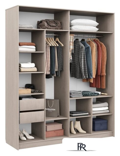 Шкаф распашной Аквилон Муза №24 (тира/кадена вуд) - Изображение №6 — Интернет-магазин ПроЗаказ