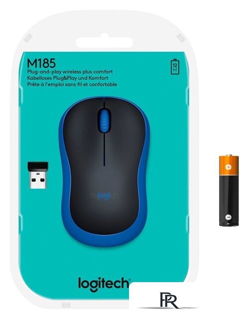 Мышь Logitech M185 (черный/синий) - Изображение №6 — Интернет-магазин ПроЗаказ