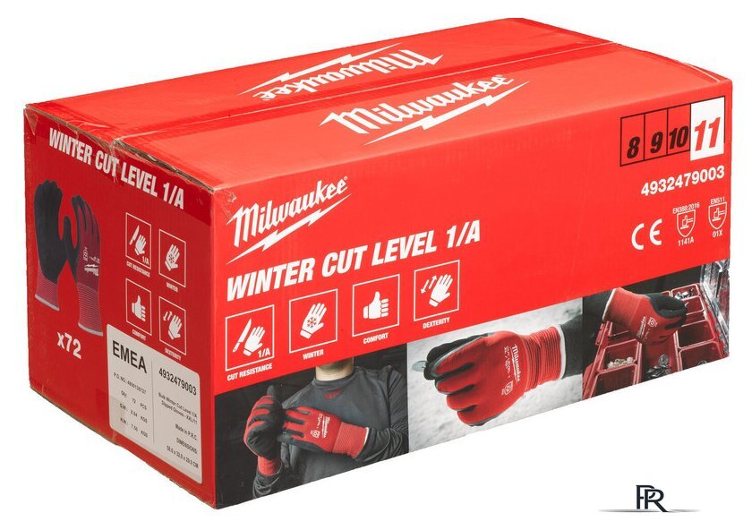 Латексные перчатки Milwaukee Winter Cut level 1/A 9/L 4932479001 (72 пары) - Изображение №1 — Интернет-магазин ПроЗаказ