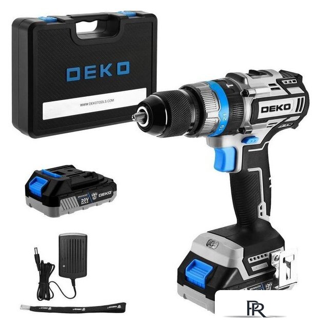 Ударная дрель-шуруповерт Deko ZKCID20V 084-1037 (с 2-мя АКБ, кейс) - Изображение №1 — Интернет-магазин ПроЗаказ