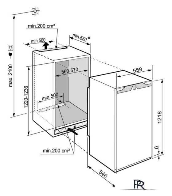 Однокамерный холодильник Liebherr IRe 4100 Pure - Изображение №3 — Интернет-магазин ПроЗаказ