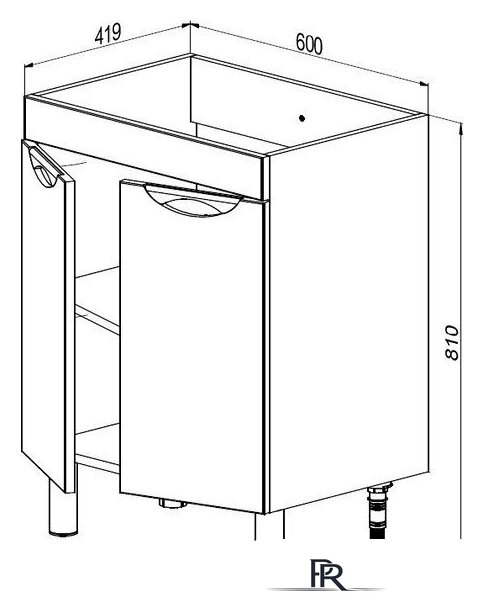  СанитаМебель Тумба под умывальник Камелия-64 Д3 (белый) - Изображение №2 — Интернет-магазин ПроЗаказ