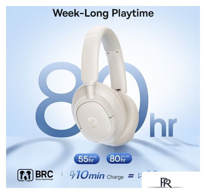 Наушники Baseus Bass BH1 NC (бежевый) - Изображение №3 — Интернет-магазин ПроЗаказ