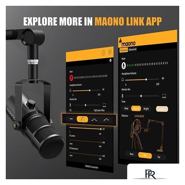 Проводной микрофон Maono PD400X - Изображение №4 — Интернет-магазин ПроЗаказ
