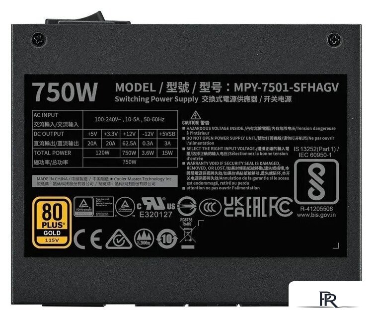 Блок питания Cooler Master V750 SFX Gold MPY-7501-SFHAGV-3EEU - Изображение №4 — Интернет-магазин ПроЗаказ