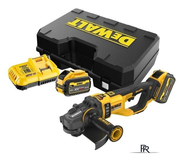 Угловая шлифмашина DeWalt DCG460X2 (с 2-мя АКБ, кейс) - Изображение №1 — Интернет-магазин ПроЗаказ