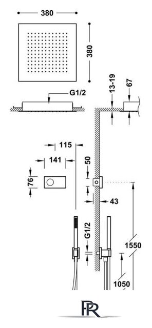 Душевая система  Tres Shower Technology 09288552NM - Изображение №2 — Интернет-магазин ПроЗаказ