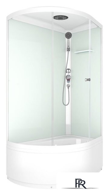 Душевая кабина Domani-Spa Simple 128 high R V1.2 (прозрачное стекло/белый) - Изображение №1 — Интернет-магазин ПроЗаказ