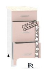 Шкаф напольный Кортекс-мебель Корнелия Лира НШ40р3ш (белый/королевский опал) - Изображение №4 — Интернет-магазин ПроЗаказ