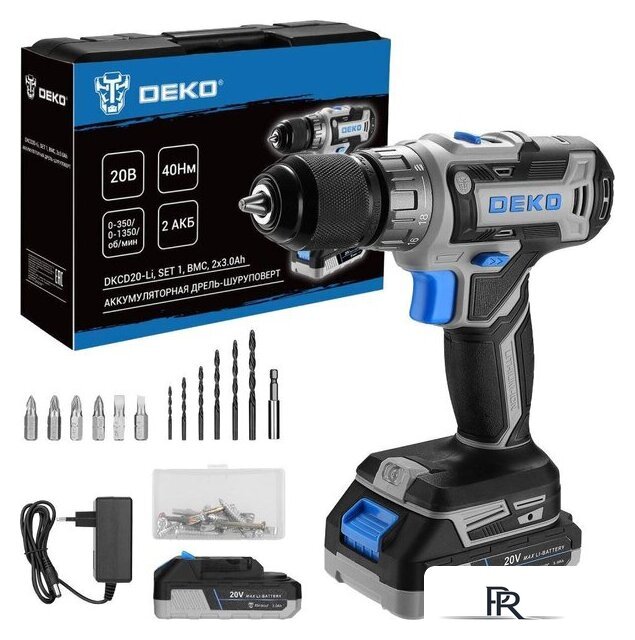 Дрель-шуруповерт Deko DKCD20-Li Set1 083-1117 (с 2-мя АКБ, кейс) - Изображение №1 — Интернет-магазин ПроЗаказ