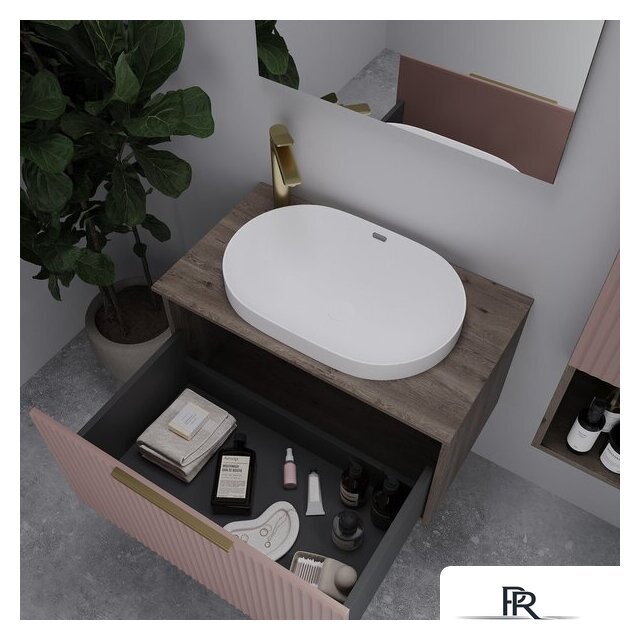  ЗОВ Тумба под умывальник Дублин 80 DU80TSMFR (флавио античная роза) - Изображение №5 — Интернет-магазин ПроЗаказ