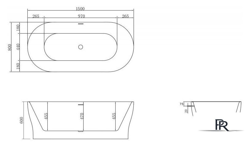 Ванна BelBagno BB405 150x80 - Изображение №4 — Интернет-магазин ПроЗаказ