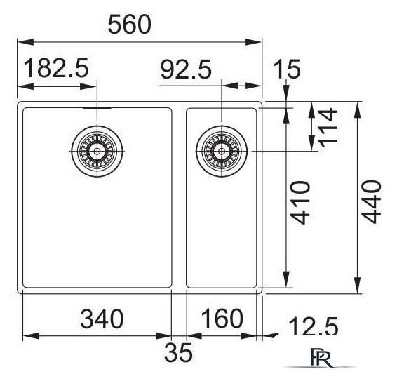Кухонная мойка Franke Sirius SID 160 144.0603.821 (серый) - Изображение №2 — Интернет-магазин ПроЗаказ