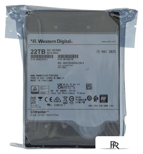 Жесткий диск WD Ultrastar DC HC580 22TB WUH722422ALE6L4 - Изображение №5 — Интернет-магазин ПроЗаказ