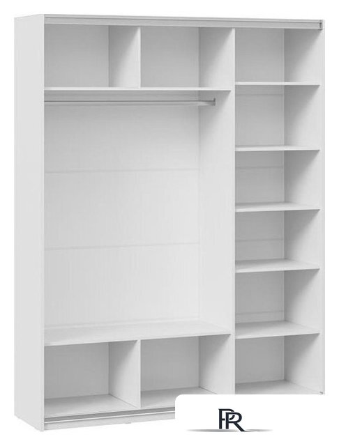 Шкаф-купе Трия Оскар Хилтон Т2 1800 271099 (ручка серебро/белый снег/белый матовый) - Изображение №2 — Интернет-магазин ПроЗаказ