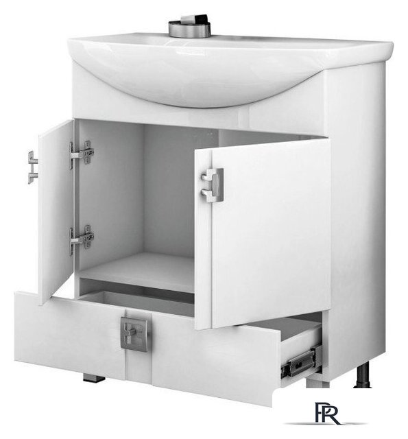  Mixline Тумба с умывальником Квадро-1 75 551698 + Элеганс 75 - Изображение №3 — Интернет-магазин ПроЗаказ