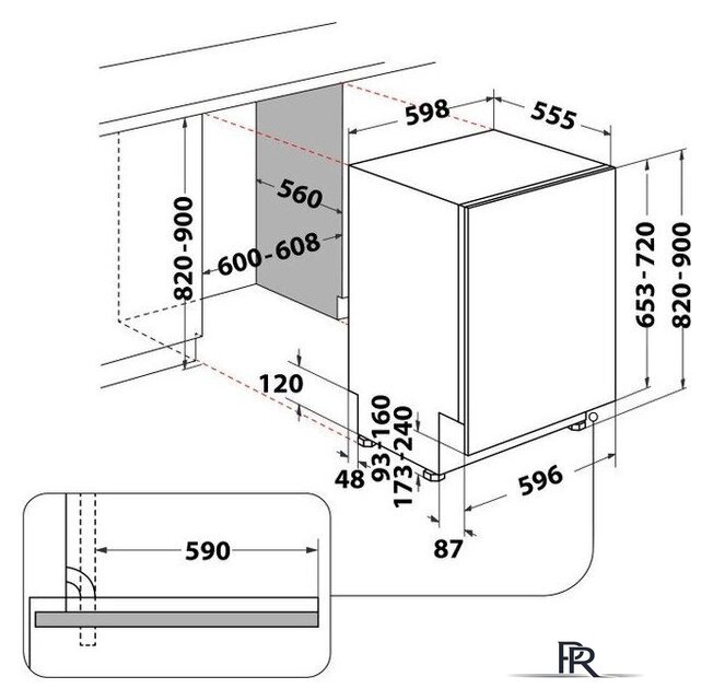 Встраиваемая посудомоечная машина Whirlpool W0I D741A S - Изображение №10 — Интернет-магазин ПроЗаказ
