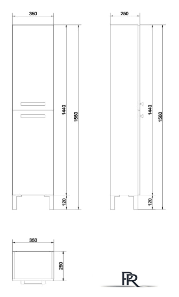  Cersanit Шкаф-пенал Melar [P-SL-MEL] - Изображение №2 — Интернет-магазин ПроЗаказ