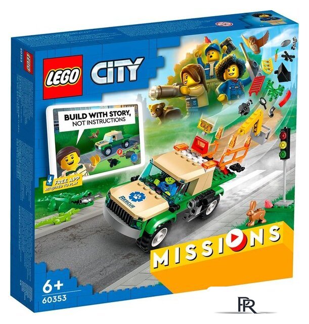 Конструктор LEGO City 60353 Миссии по спасению диких животных - Изображение №1 — Интернет-магазин ПроЗаказ
