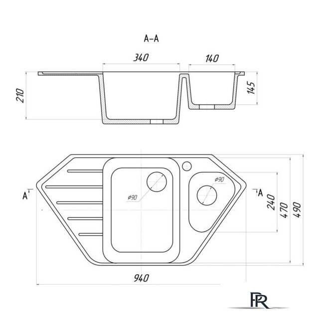 Кухонная мойка Gerhans E10 (серый) - Изображение №2 — Интернет-магазин ПроЗаказ