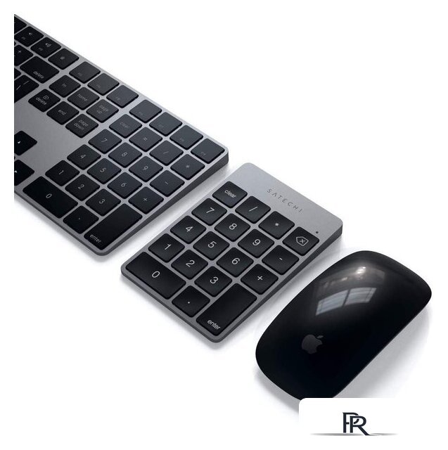 Цифровой блок Satechi Aluminum Slim Rechargeable Bluetooth Keypad (серый космос) - Изображение №4 — Интернет-магазин ПроЗаказ