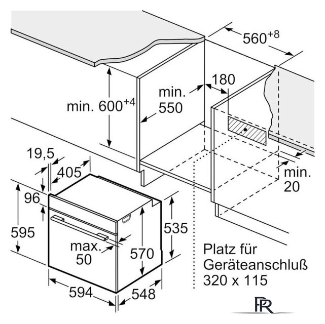 Электрический духовой шкаф Bosch Serie 2 HBA571BB4 - Изображение №6 — Интернет-магазин ПроЗаказ