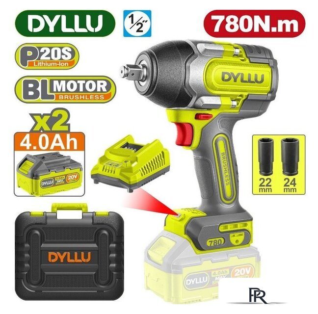 Гайковерт Dyllu DTCD1B78 (с 2-мя АКБ, кейс) - Изображение №1 — Интернет-магазин ПроЗаказ