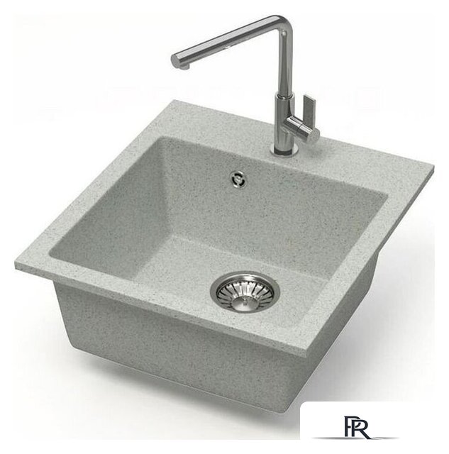 Кухонная мойка MARRBAXX Карельский камень модель 38/Q10 (серый/светло-серый) - Изображение №2 — Интернет-магазин ПроЗаказ