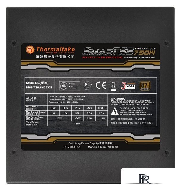 Блок питания Thermaltake Smart SE 730W (SPS-730M) - Изображение №5 — Интернет-магазин ПроЗаказ