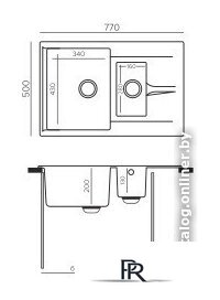 Кухонная мойка Polygran Brig 770 (кремовый) - Изображение №3 — Интернет-магазин ПроЗаказ