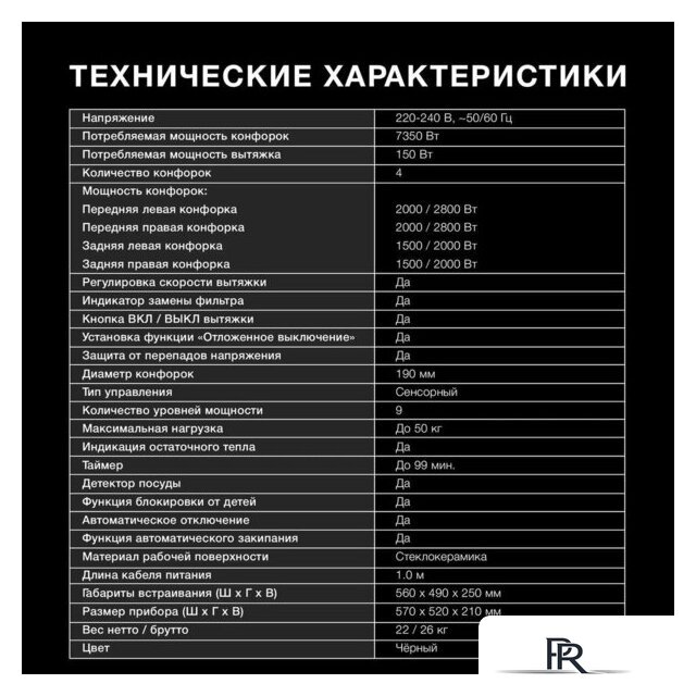 Варочная панель Hyundai HHIH 6858 BG - Изображение №19 — Интернет-магазин ПроЗаказ