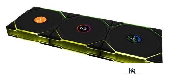 Комплект вентиляторов для корпуса с контроллером Lian Li Uni Fan TL 120 Wireless Reverse 12RTLLCD1W3B G99.12RTLLCD1W3B.R0 - Изображение №1 — Интернет-магазин ПроЗаказ