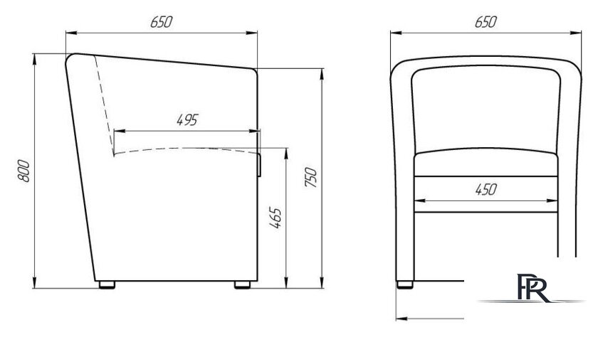 Интерьерное кресло Лама-мебель Рико (Bahama Plus Mint) - Изображение №4 — Интернет-магазин ПроЗаказ
