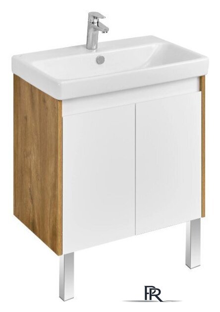  Акватон Тумба под умывальник Сканди Doors 70 1A278901SDZ90 (белый/дуб рустикальный) - Изображение №5 — Интернет-магазин ПроЗаказ