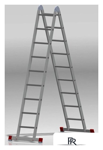 Лестница-трансформер Новая высота NV 331 шарнирная 2x9 ступеней - Изображение №3 — Интернет-магазин ПроЗаказ