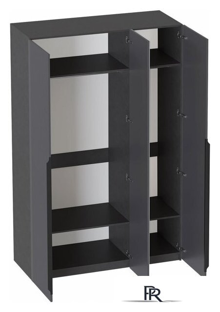 Шкаф распашной Мебельград Нора 3 дв (металл бруклин/графит) - Изображение №2 — Интернет-магазин ПроЗаказ