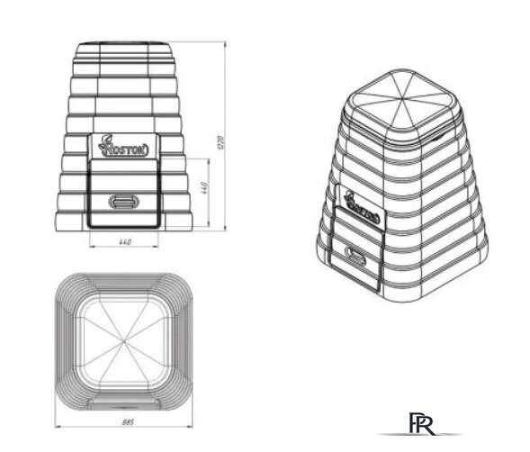 Компостер Rostok 207.0000.406.0 (графит) - Изображение №2 — Интернет-магазин ПроЗаказ