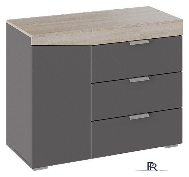 Комод Трия Тип 1 (дуб сонома/графит серый) - Изображение №3 — Интернет-магазин ПроЗаказ