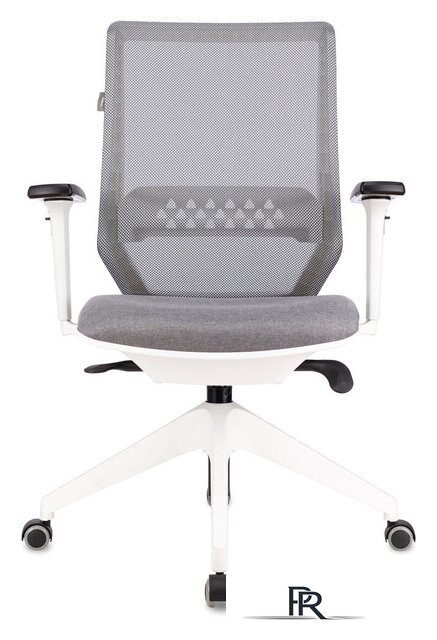 Офисное кресло Бюрократ MC-W611NL (серый TW-04/ткань 38-417/пластик белый) - Изображение №12 — Интернет-магазин ПроЗаказ