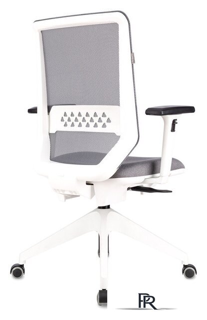 Офисное кресло Бюрократ MC-W611NL (серый TW-04/ткань 38-417/пластик белый) - Изображение №4 — Интернет-магазин ПроЗаказ