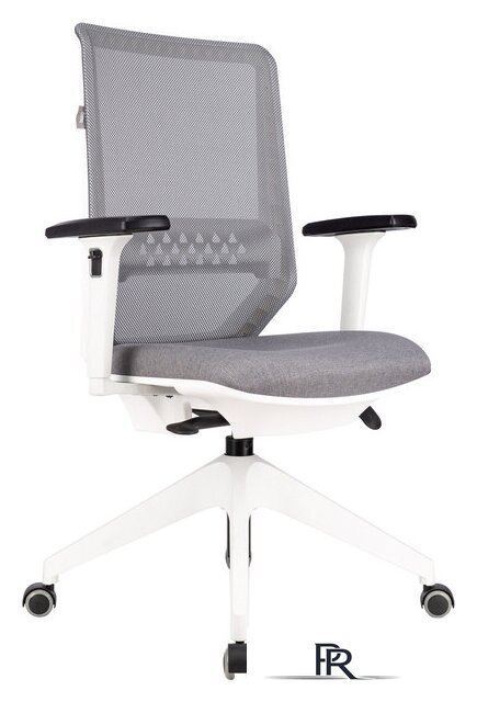 Офисное кресло Бюрократ MC-W611NL (серый TW-04/ткань 38-417/пластик белый) - Изображение №1 — Интернет-магазин ПроЗаказ