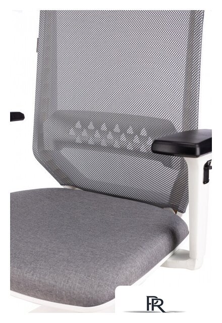 Офисное кресло Бюрократ MC-W611NL (серый TW-04/ткань 38-417/пластик белый) - Изображение №14 — Интернет-магазин ПроЗаказ