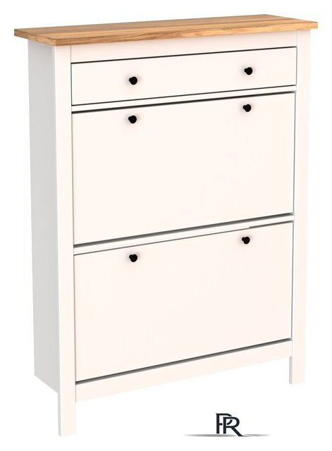 Тумба для обуви Mio Tesoro Сага 92x122 2.08.10.190.14 (белый/ясень) - Изображение №1 — Интернет-магазин ПроЗаказ