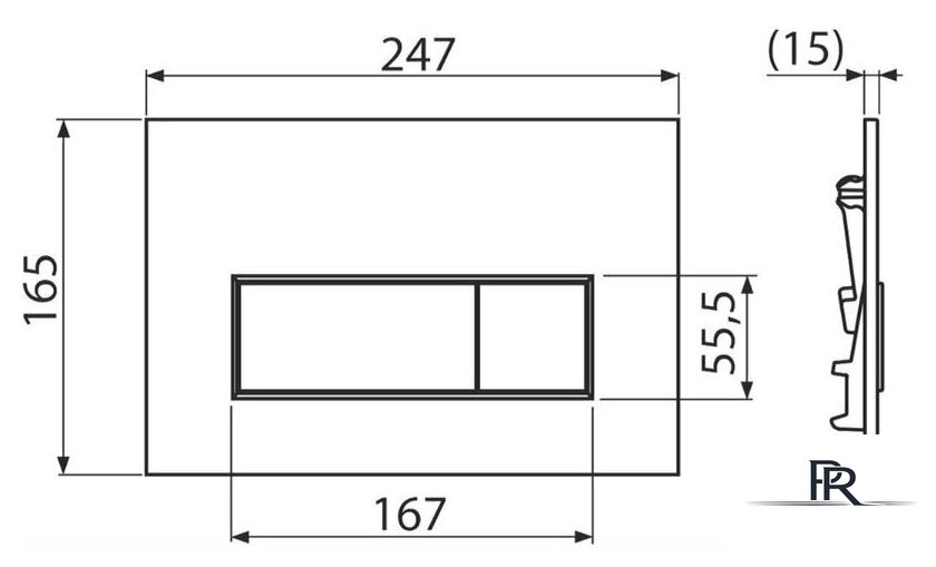 Панель смыва Alcaplast M576 (белый матовый) - Изображение №2 — Интернет-магазин ПроЗаказ