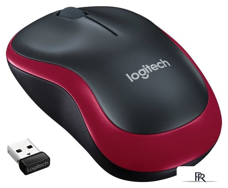 Мышь Logitech M185 (черный/красный) - Изображение №2 — Интернет-магазин ПроЗаказ
