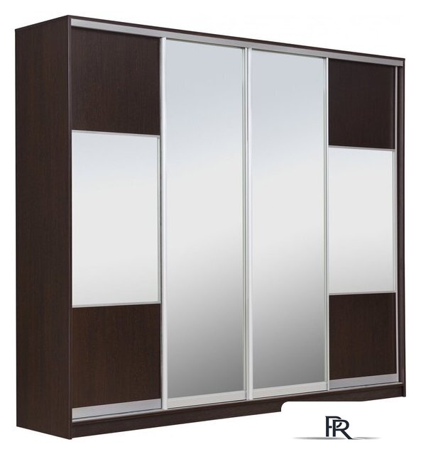 Шкаф-купе Рэйгрупп 272 VVX Elgon РГ-14.06 (венге/венге/хром) - Изображение №1 — Интернет-магазин ПроЗаказ