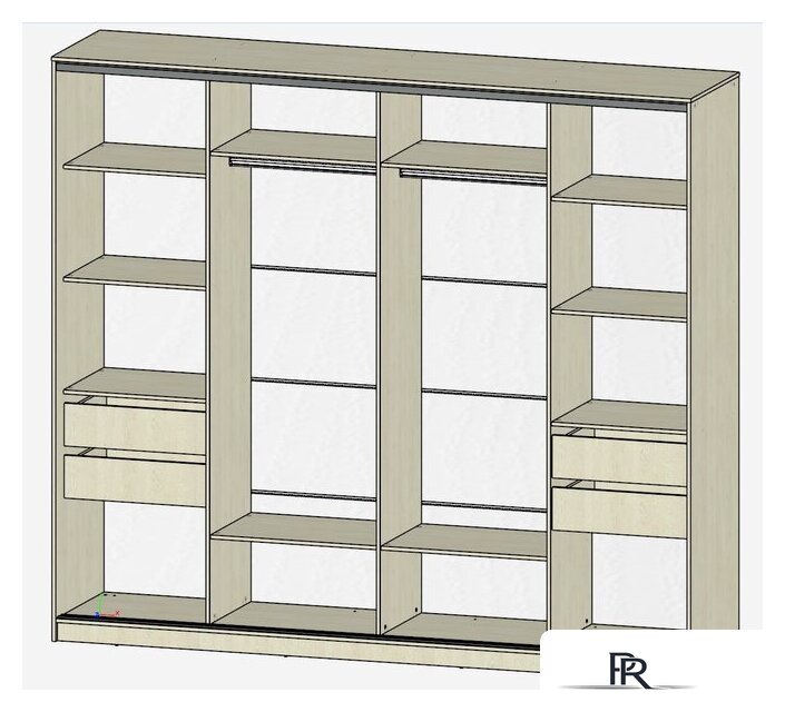 Шкаф-купе Рэйгрупп 272 VVX Elgon РГ-14.06 (венге/венге/хром) - Изображение №3 — Интернет-магазин ПроЗаказ